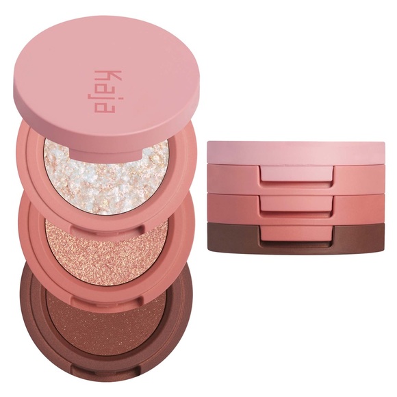 Kaja Beauty Bento Bouncy Mosaic Chrome Shimmer Eyeshadow Trio - Coral Sunrise - Picture 1 of 7